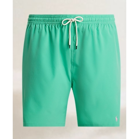 Polo Ralph Lauren Other - Polo Ralph Lauren Aqua Green Pink Stretch Swim Trunks Board Short Mens Size 3XLT
